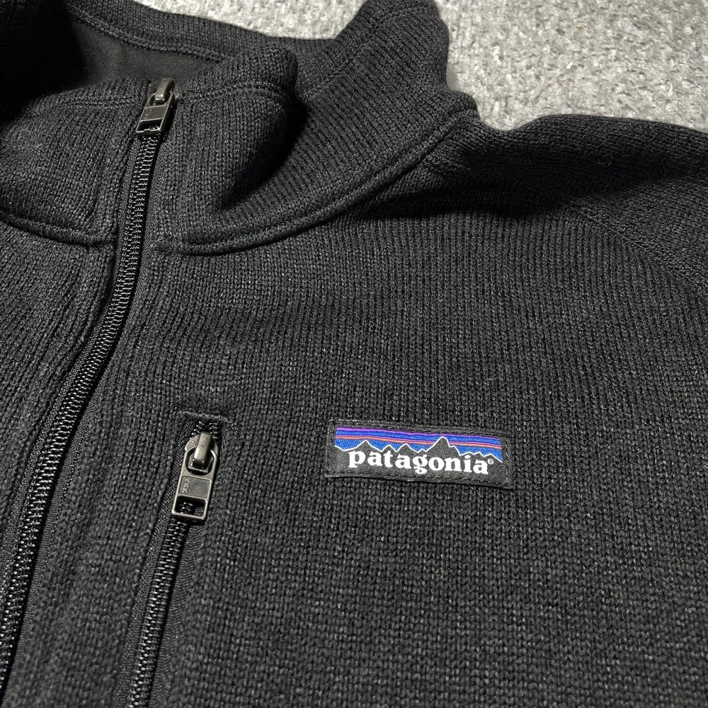 Patagonia Better Sweater Mens Large Black 1/4 Zip Mock Neck Fleece Pullover - Picture 2 of 9